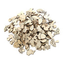 50 Pieces Cartoon Shape Wooden Slices Wooden Pieces Wooden Mold For DIY Craft