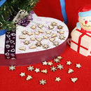 50pcs Wooden Tree Snowflakes Stars DIY Christmas Tree Hanging Pendant Xmas Decor