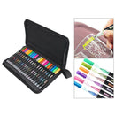 21 Colors Double Line Auto  Pen Metallic Glitter Markers Kit