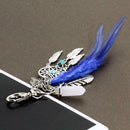 Natural Opal Stone Dreamcatcher Keyring Fashion Jewelry Feather Keychain