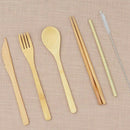 Green Wooden Outdoor Travel Portable Cutlery Set Student Environmental ProteR1X1