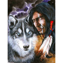 5D DIY Full Drill Diamond Painting Wolf Race Cross Stitch Embroidery Mosaic