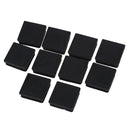 40mm x 40mm Plastic Square Tube Inserts End Blanking Caps Black 10 Pcs R5E7