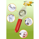 Stainless Steel Non-slip Plastic Handle Manual Lemon Squeezer red