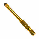 5Pcs/Set 6mm Glass Marble Porcelain Spear Head Ceramic Tile Drill Bit Hex Shank