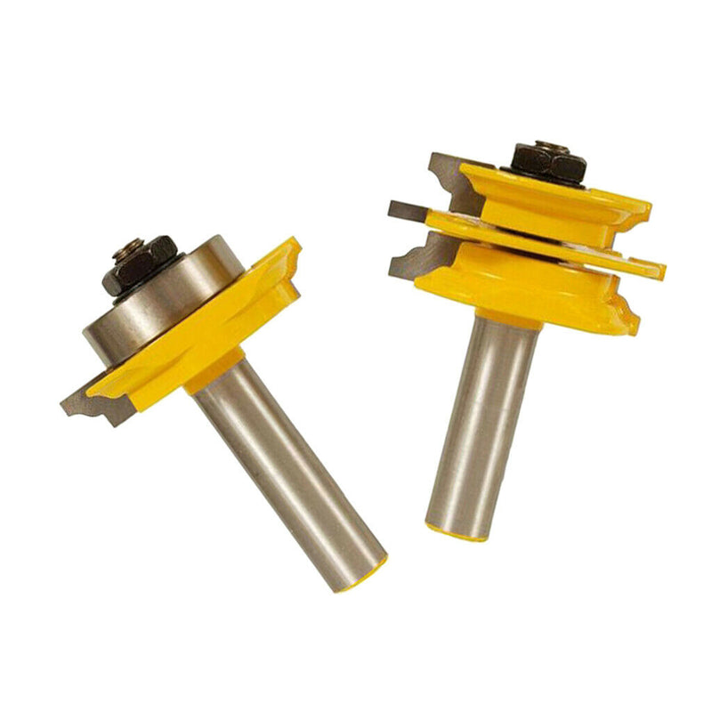 2 Piece 1/2in Shank Rail & Stile Router Bit Door Woodworking Ogee Cutter Tool