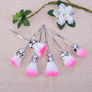 6pcs Rose Shape Beauty Brush Foundation Powder Blush Makeup Cosmetic Tool