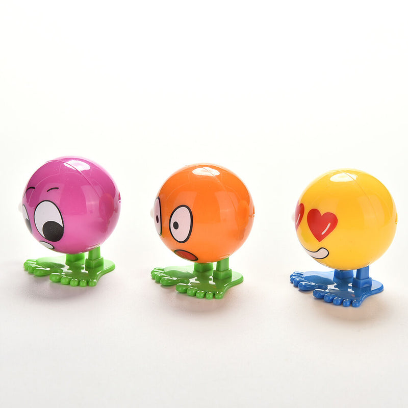 1 Pcs Wind up Face Colorful Funny  Cartoon Somersault Running Clockwork  Toys 3C