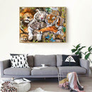 Diamond Painting Cross Stitch Embroidery Tiger Lion Animals Rhinestone