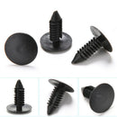100 pcs 6mm Dia Door Trim Panel Black Plastic Rivet Clip Fastener For Vehical ON