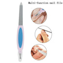 Stainless Steel Nail File Buffer Double Side Grinding Rod Cuticle Pusher ToJC%a