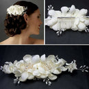 Wedding Bridal Hair Ornament Wedding Head Dress Flower Motif Clip Pin Comb  Q4N3