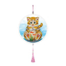 Cat Mural Pink Tassels DIY Diamond Painting Special Shape Drill Home Decor