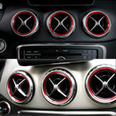 For 2013-18 Mercedes Benz GLA Class Red Aluminum Car Air Vent Outlet Ring Trims