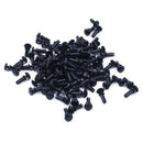 100 Pcs Black Nylon 3.0mm Bottom Dia Push Clips Rivets Fasteners R3080 C7B7