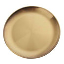 2x Metal Round Snack Salad Dinner Plate Grilled Picnic Plate Tableware