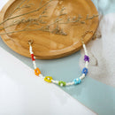 Boho Women Multicolor Rice Beads Flower Bracelet Hand-woven Cute Bangle JewelrJR