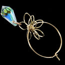 Crystal Water Drop Ring Earrings Are Not Easy To Fall Off, Flowers, Ladies,