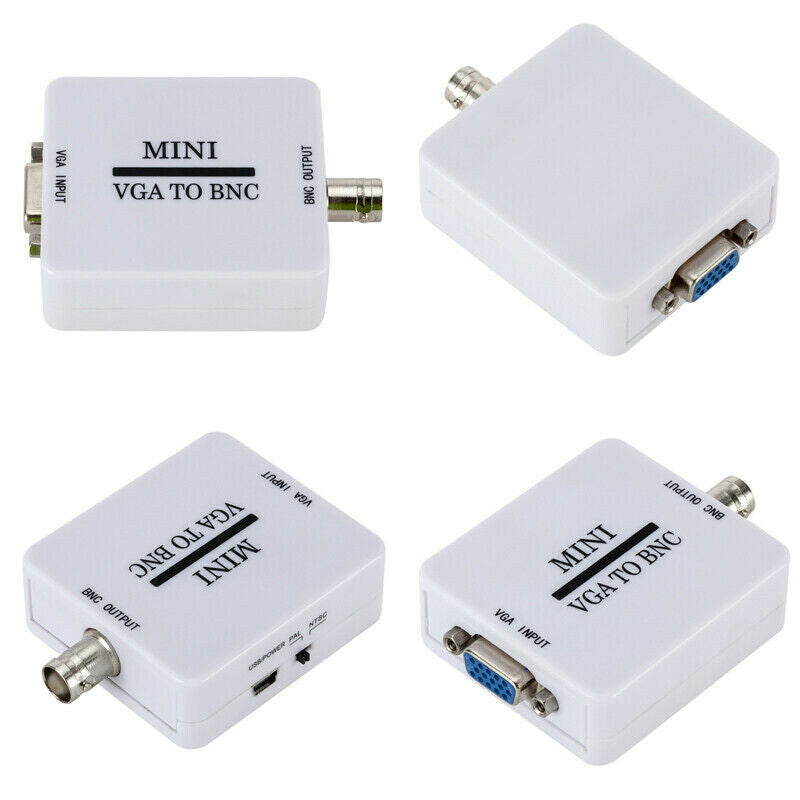Mini HD VGA to BNC Video Converter Adapter Digital Switcher Box For HDTV Monit&M
