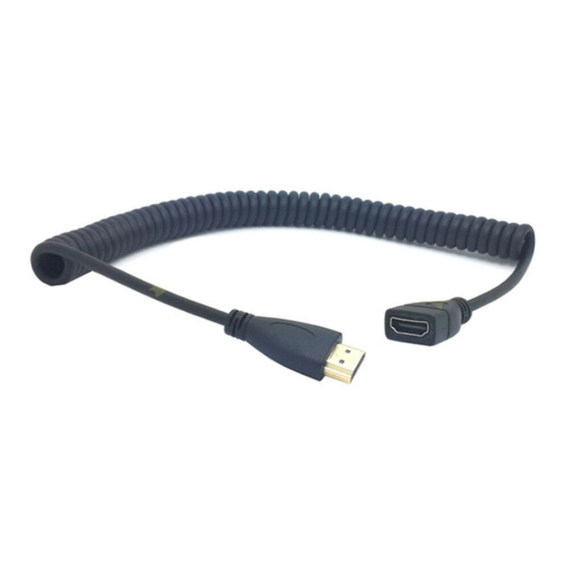 HDMI Male to HDMI Female Spring Cable Line Connector for 1080p HDTV PC Tablet