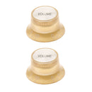 Finest 2x Golden Volume Speed Control Knobs Caps for LP Electric Guitar Part