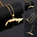 Cuba Map Country Pendant Necklace Flag Map Necklace Chain Jewelry Maps N2C2