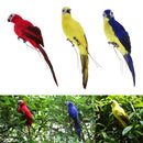 3pcs Imitation Animal Artificial Feather Macaw Parrot Bird Statue Yard Tree Lawn