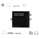 Digital Optical Toslink Coaxial signal to Analog L/R RCA Audio Adapter Converter