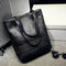 Women PU Leather Female Handbag Autumn Bag Large Size Women Shoulder Bag Da P2Y4