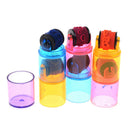 6X combination pens shape stamps sets inkpad stamp school supplies craftsJ,tFS3C