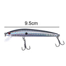 1pc 9.5cm/8.5g minnow hard fishing lure with hooks wobble floating crank bait LJ