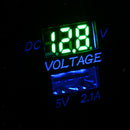 Car Boat Motorhome USB Charger Port+Voltmeter Power Outlet Waterproof