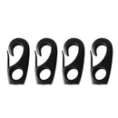 4 Pieces Durable High Strength Black Nylon Clip Lashing Hooks For Kayak Canoe