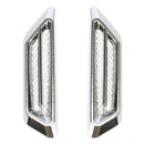 2Pcs Plastic Chrome Car SUV Air Flow Fender Side Vent Decor Stickers Accessory