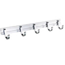 Aluminum Wall Mounted Hook Rack Rail Plated Hook Coat Hook Keys Hook 5-hook