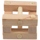 Classical Wooden Puzzle Toys Pole Ming Lock Luban Lock Q1R7
