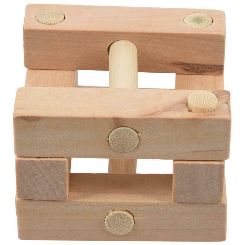 Classical Wooden Puzzle Toys Pole Ming Lock Luban Lock Q1R7