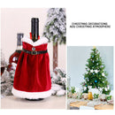 Christmas Clothes Red Wine Bottle Cover for Holiday Xmas Party Decor (A)