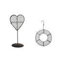 Iron Wire Wreath Ring+Heart Succulent Pot Metal Hanging Planter Plant Holder