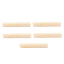 5 Pieces Buffalo Bone Electric Guitar Slotted Nuts Beige for LP Style Guitar