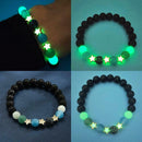 Natural Volcanic Stone Bracelet Luminous Beads Stars Bangle Women Jewelry