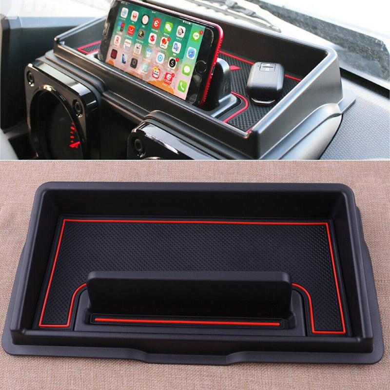 Interior Dashboard Storage Box Organizer Holder Black Fit For Suzuki Jimny 2019