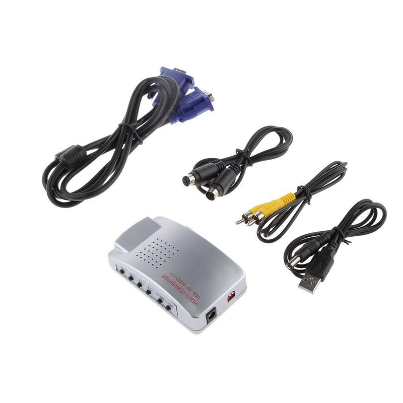 Computer PC to TV Converter Box VGA to S-Video Composite Adapter Switch