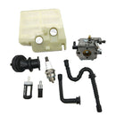 Carburetor Kit Include Fuel/Oil Line, Spark Plug, Intake Manifold Fits for 024
