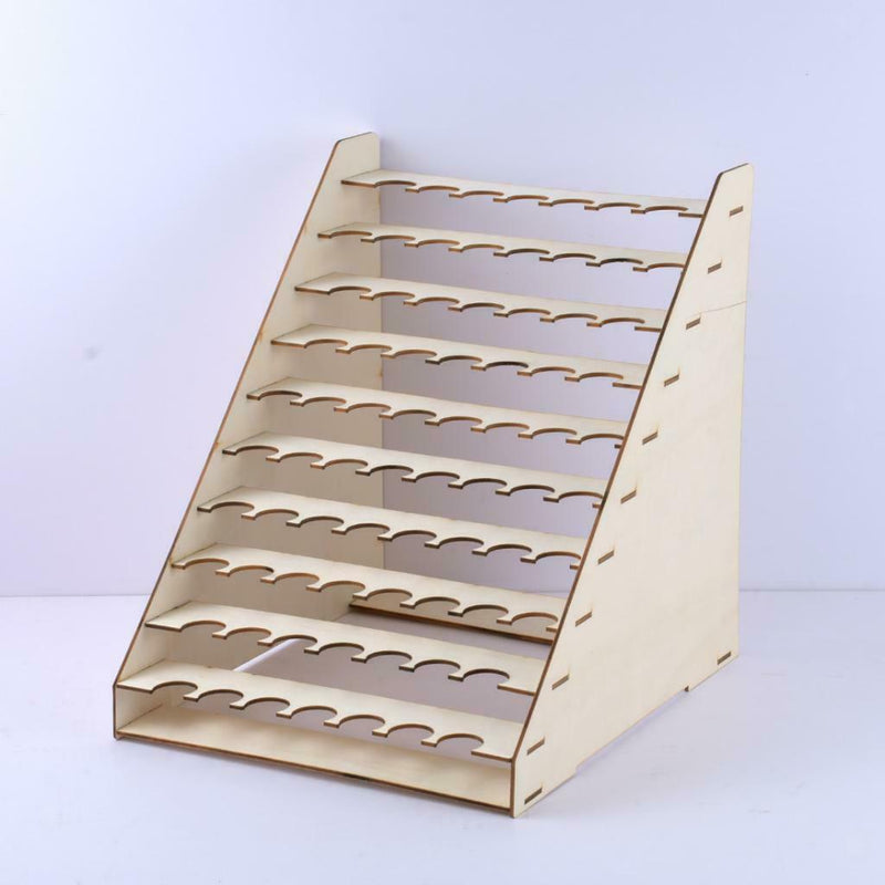 2x DIY Pigment Painting 75 Bottles Paint Wood Rack Holder Stand Organizer