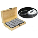 50 Grid Wooden Storage Box Collecting Storage Box Coin  For 18/21/25/27/30mm