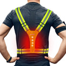 Men Women Biking Safety Gear High Visibility LED Reflective Vest Night Running