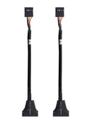 2 pcs USB 3.0 9-pin Header Male to USB 2.0 20-pin Female Adapter Cable for PC
