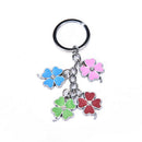 Lucky Four Leaf Clover Keychain Metal Keyring Green Shamrock Women Men Gift  Gw