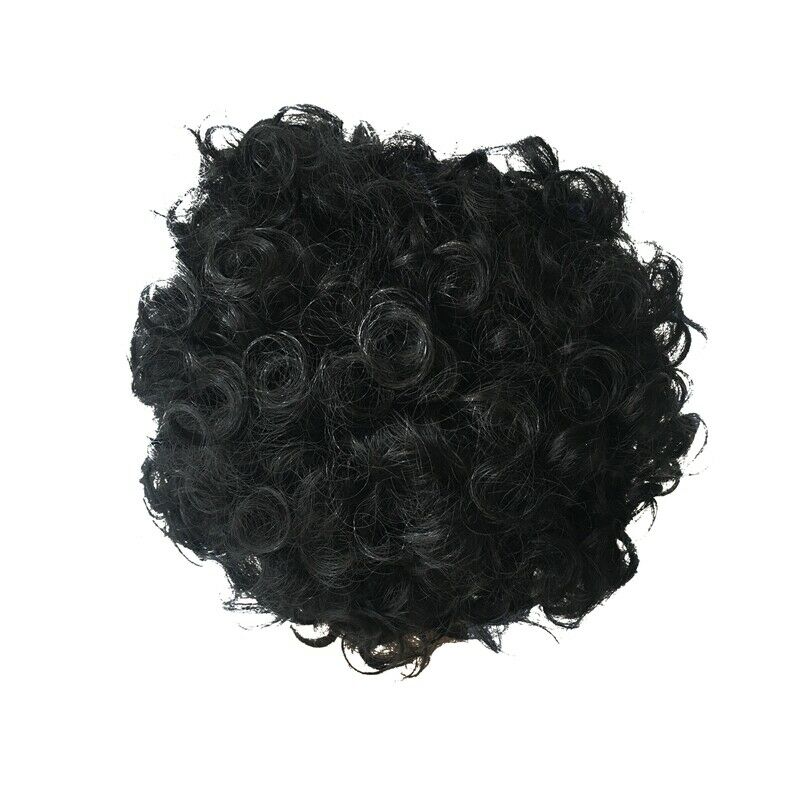 Synthetic Curly Hair Wig Female Short Hair Human Hair Wig Black Natural Vol K4P4